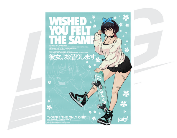 LIMITED EDITION ART PRINT - SWW RUKA SARASHINA "WISHED YOU FELT THE SAME" PRINT