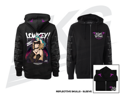 LOWKEY! "IN LUST WE TRUST” SWW MORRIGAN ZIP-UP HOODIE - REFLECTIVE