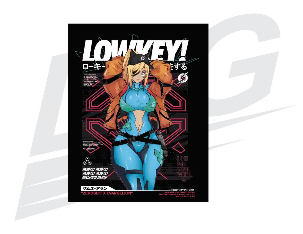 LIMITED EDITION ART PRINT - LOWKEY! "SWW SAMUS X EVANGELION" PRIME PRINT