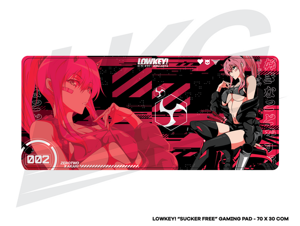 LOWKEY! "SUCKER FREE: ZEROTWO X AKARI" GAMING MOUSE PAD