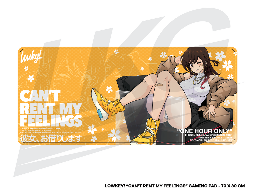 LOWKEY! "CAN'T RENT MY FEELINGS" GAMING MOUSE PAD