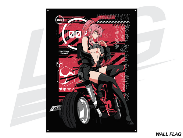 LOWKEY! "ZEROTWO X AKARI" WALL FLAG