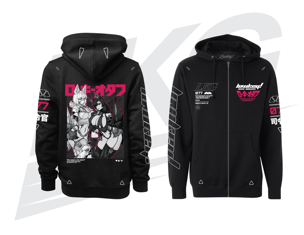 LOWKEY! MOBILESUIT SAKURA EMP. "PERFECT GRADE” ZIP-UP HOODIE