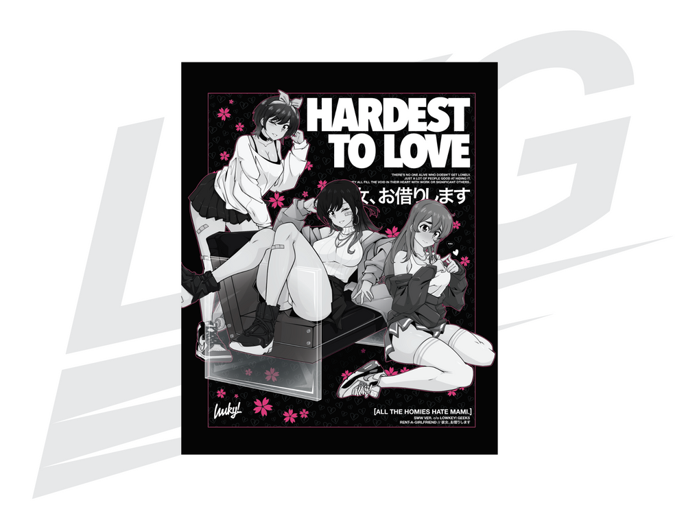 LIMITED EDITION ART PRINT - LOWKEY! SWW RG "HARDEST TO LOVE" PRINT