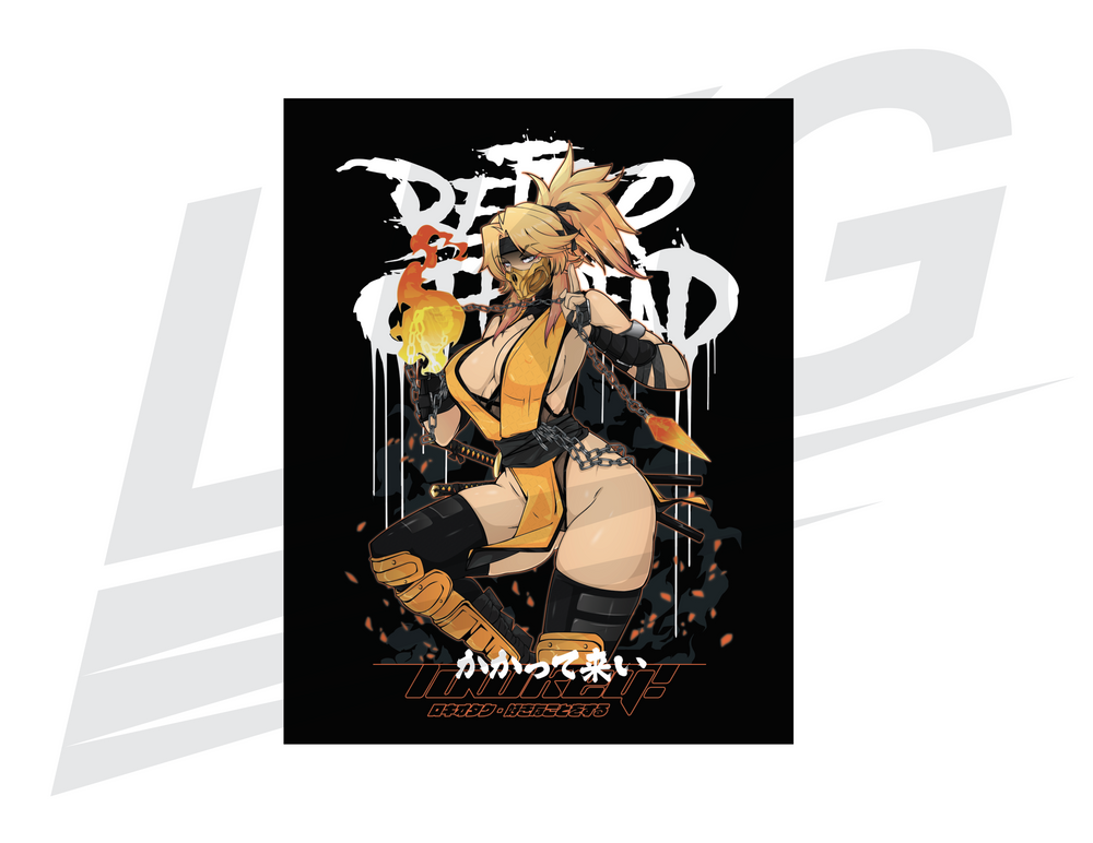 LIMITED EDITION ART PRINT - LOWKEY! "AKARI X SCORPION" KOMBAT PRINT