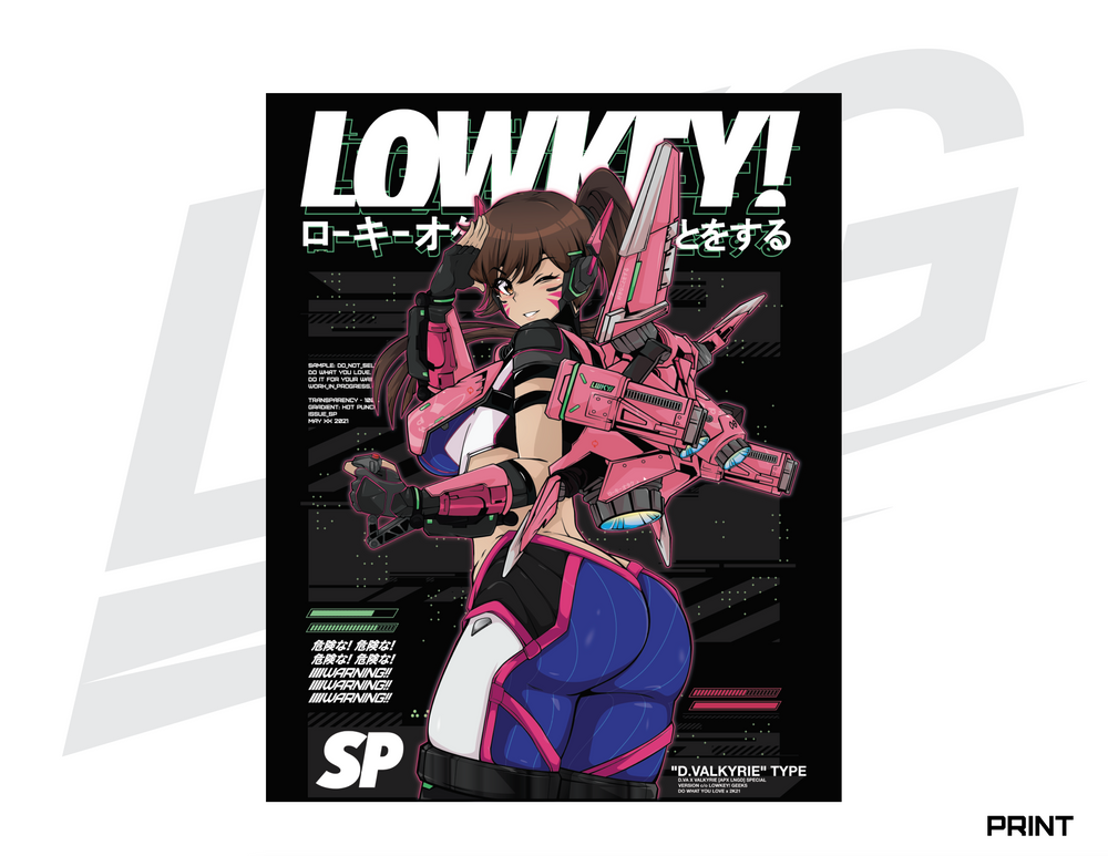 LIMITED EDITION ART PRINT - LOWKEY! "D.VALKYRIE" PRINT