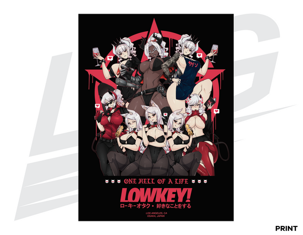 LIMITED EDITION ART PRINT - LOWKEY! "ONE HELL OF A LIFE" (ANNIVERSARY) PRINT