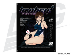 ***FINAL STOCK!*** ~ LOWKEY! "SAM GALAXY" WALL FLAG - SWIMSUIT VERSION
