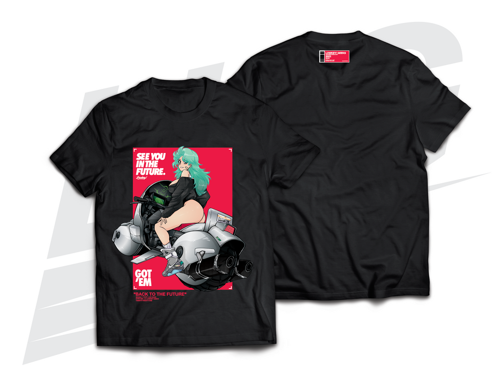 LOWKEY! "HYPE BULMA X BTTF" TEE - BLACK