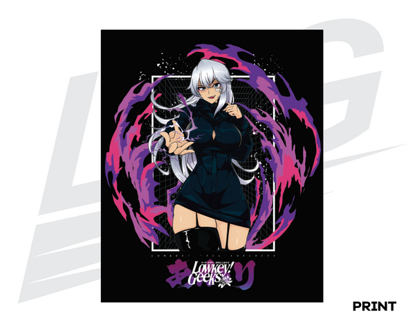 LIMITED EDITION ART PRINT - LOWKEY! "LIMITLESS" AKARI X GOJO PRINT