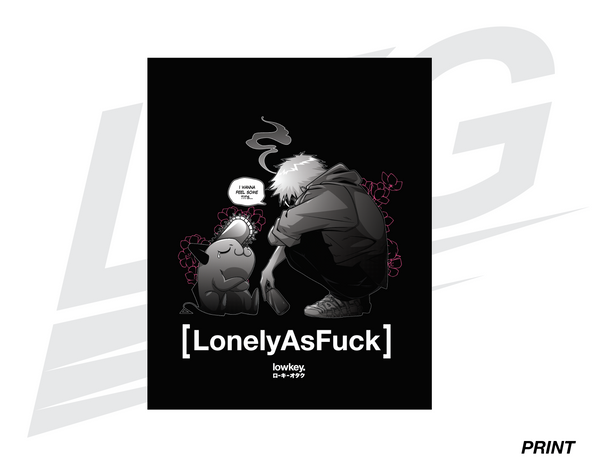 LIMITED EDITION ART PRINT - LOWKEY! "SADBOI DENJI X POCHITA" PRINT