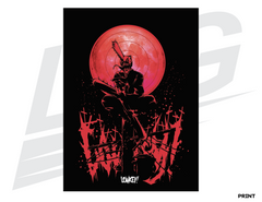 LIMITED EDITION ART PRINT - LOWKEY! "RAINING BLOOD" CSM PRINT