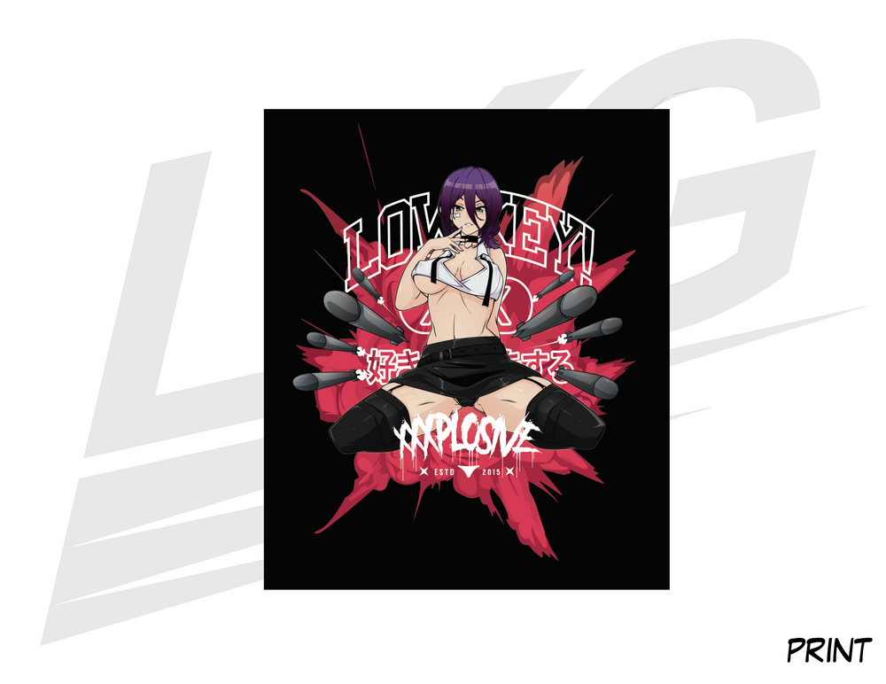 LIMITED EDITION ART PRINT - LOWKEY! "XXXPLOSIVE" REZE PRINT