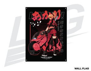LOWKEY! "NEOTOKYO FOREVER!" AKARI X AKIRA WALL FLAG