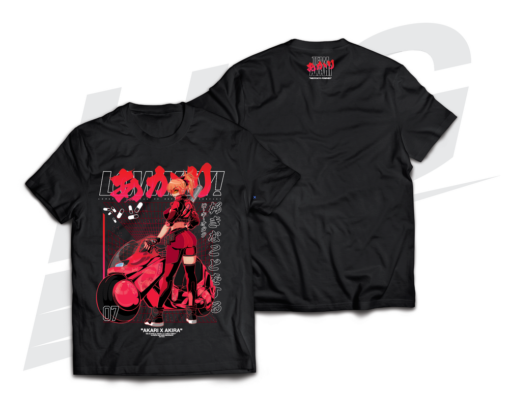 LOWKEY! RETRO "NEOTOKYO FOREVER!" AKIARI X AKIRA TEE - BLACK