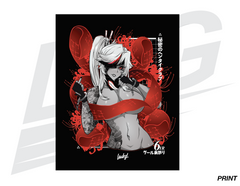 LIMITED EDITION ART PRINT - LOWKEY! "GHOUL AKARI" PRINT