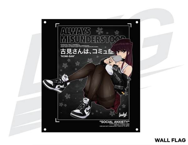 LOWKEY! "SWW KOMI-SAN" WALL FLAG