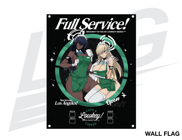 LOWKEY! "CUPS & COFFEE" ASUNA & KARIN WALL FLAG