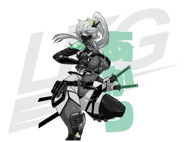 ***LIMITED EDITION!*** CYBERPUNK AKARI BW DIE CUT