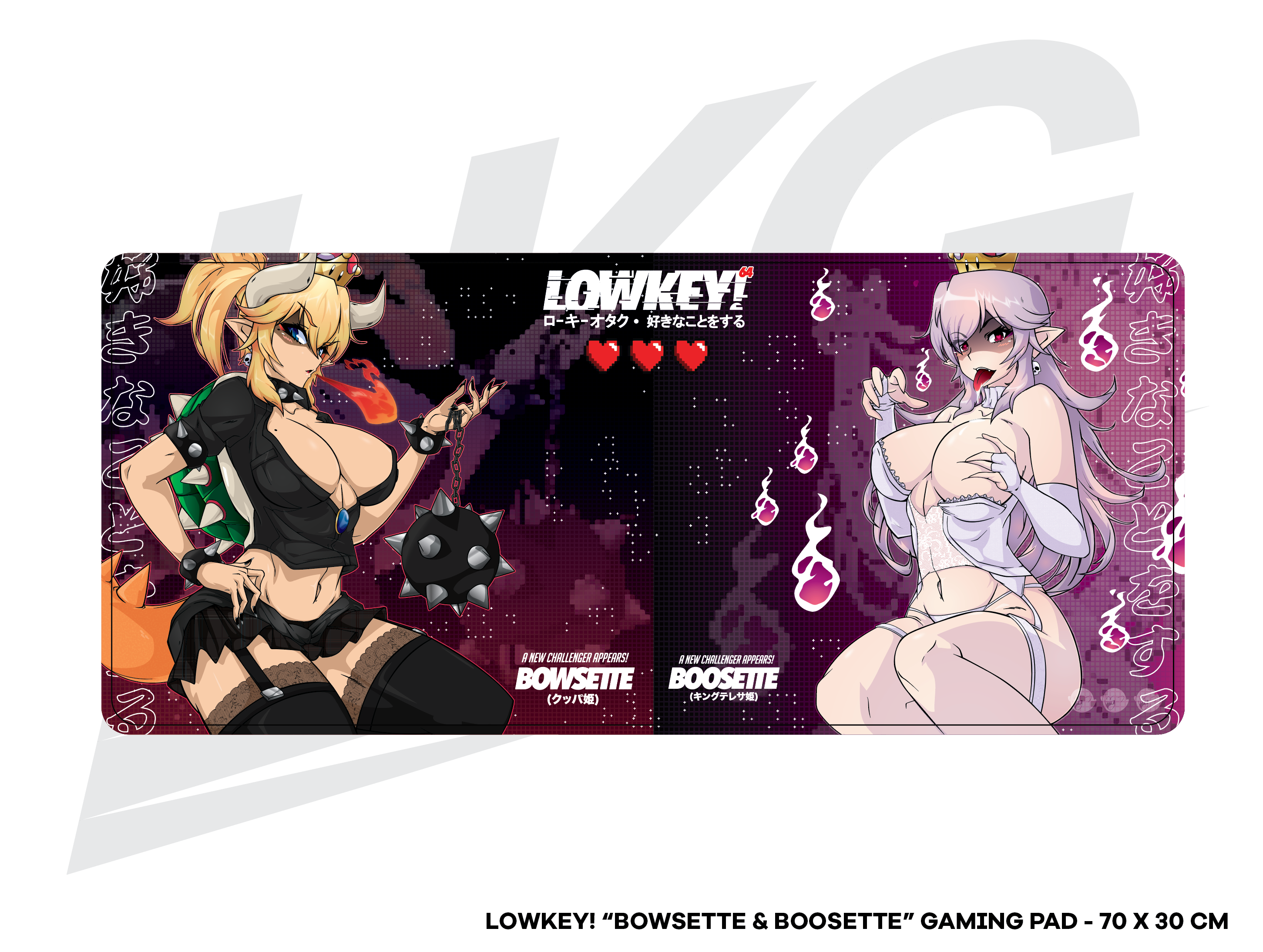 LOWKEY! "BOWSETTE & BOOSETTE" GAMING MOUSE PAD