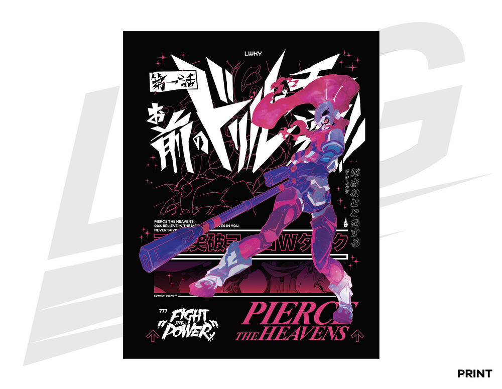 LIMITED EDITION ART PRINT - LOWKEY! "FIGHT THE POWER!" MECHA YOKO PRINT