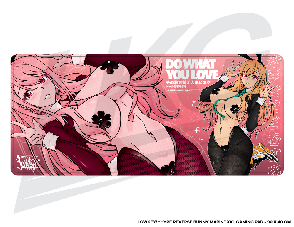 LOWKEY! "HYPE REVERSE BUNNY MARIN" GAMING MOUSE PAD - XXL