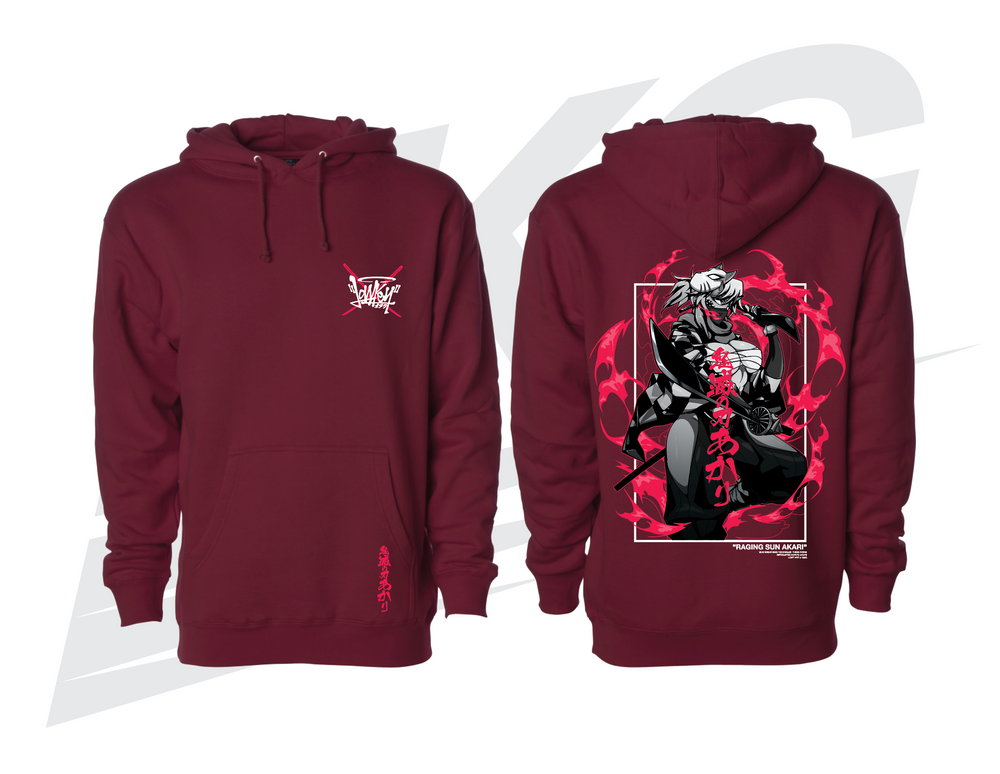 LOWKEY! "RAGING SUN AKARI" HOODIE - MAROON