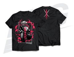 LOWKEY! "RAGING SUN AKARI" TEE - BLACK