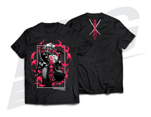LOWKEY! "RAGING SUN AKARI" TEE - BLACK