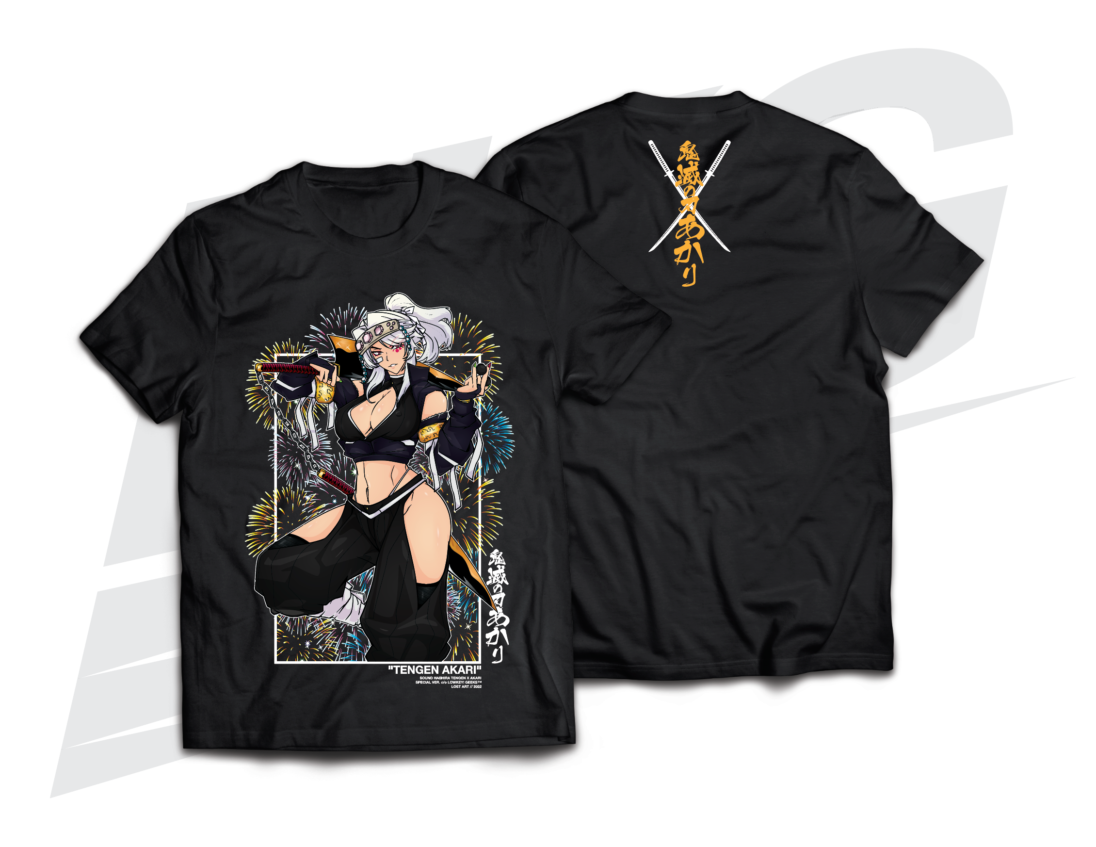 LOWKEY! "TENGEN AKARI" TEE - BLACK