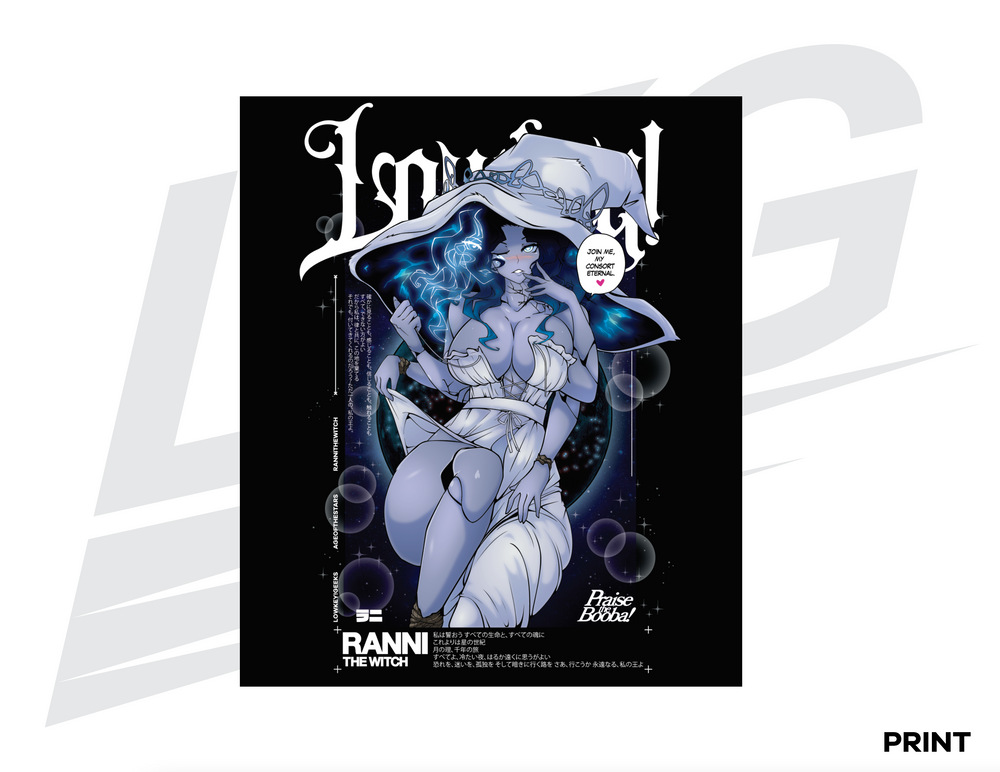 LIMITED EDITION ART PRINT - LOWKEY! "RANNI THE WITCH" PRINT