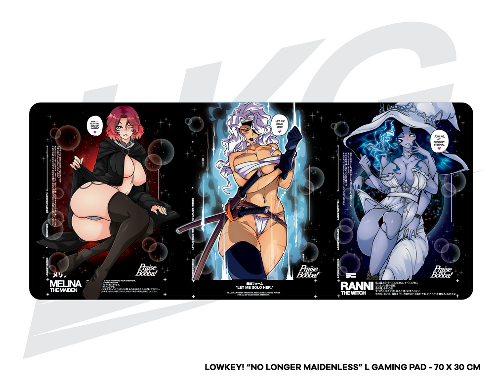 LOWKEY! "NO LONGER MAIDENLESS" GAMING MOUSE PAD