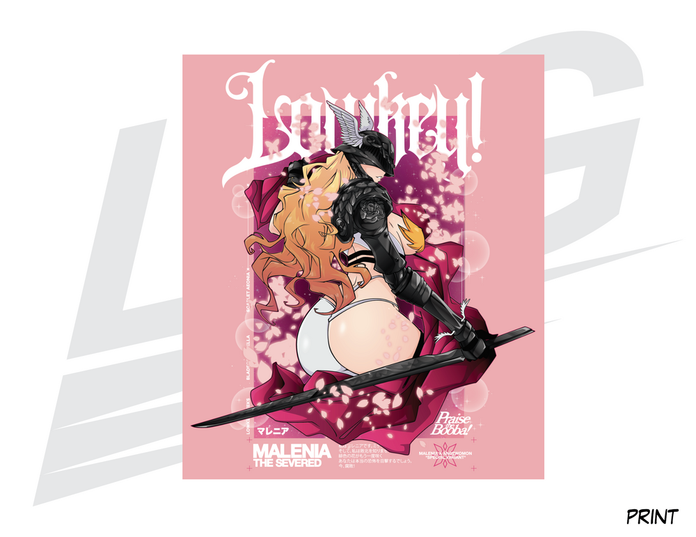 LIMITED EDITION ART PRINT - LOWKEY! "MALENIA X ANGEWOMON" PRINT