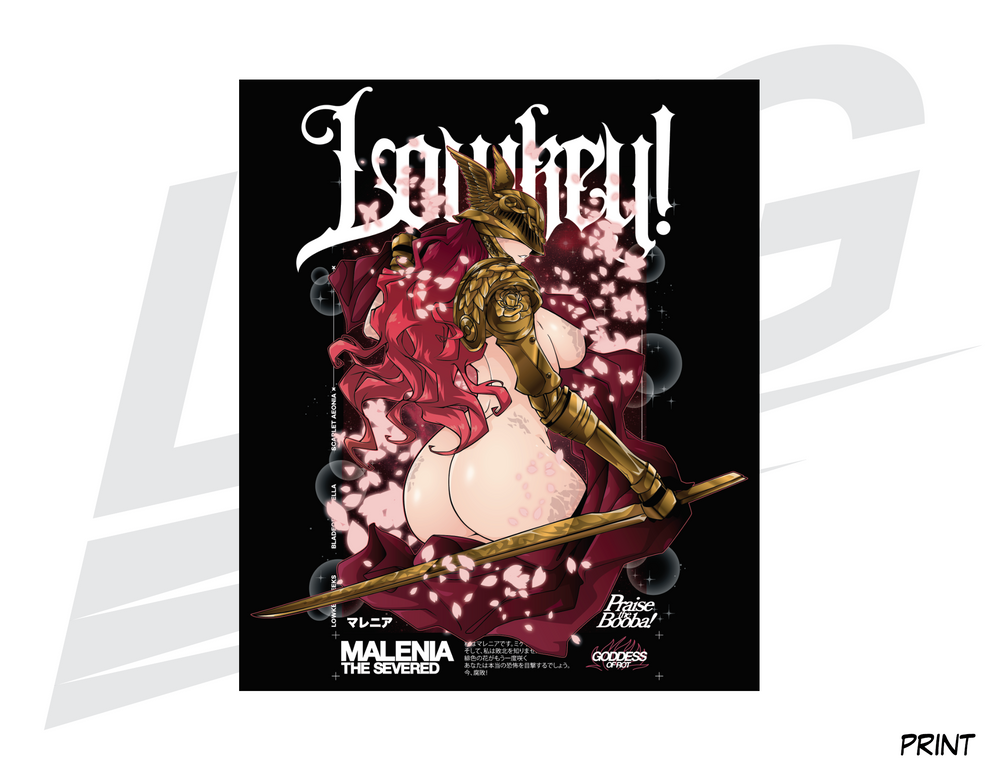 LIMITED EDITION ART PRINT - LOWKEY! "MALENIA THE GODDESS" PRINT