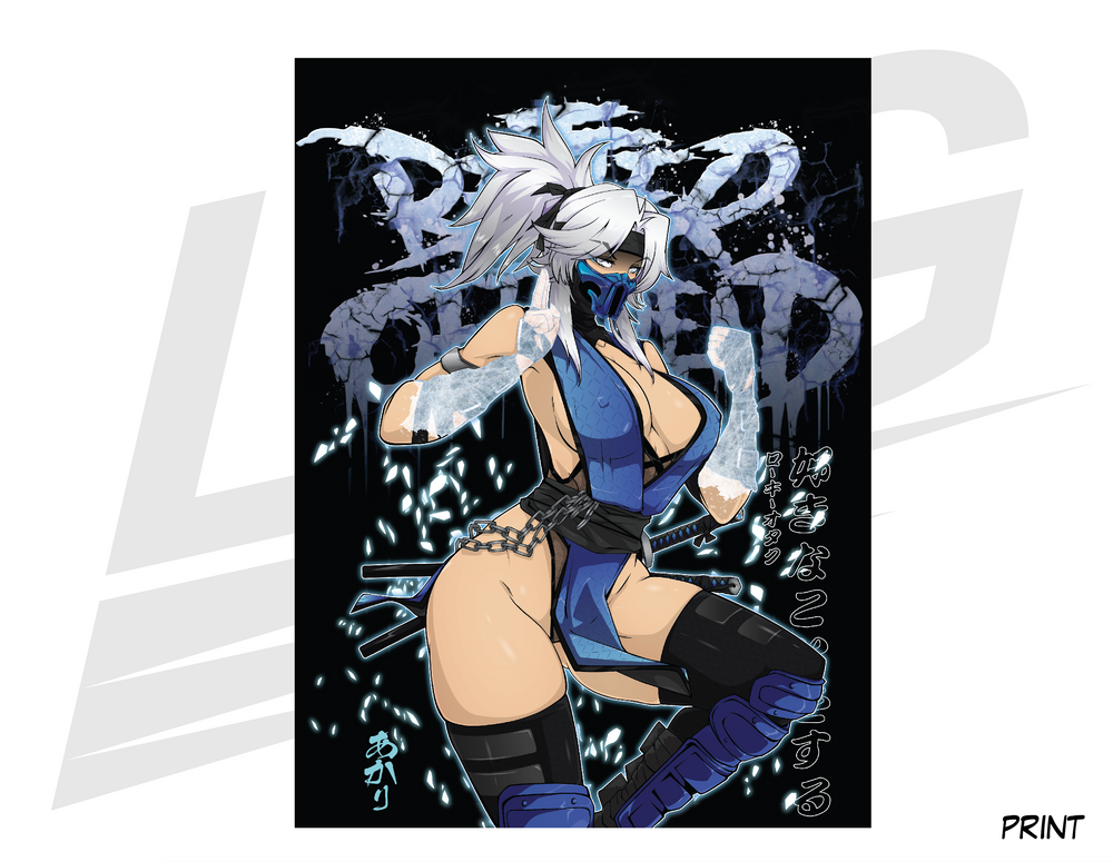 LIMITED EDITION ART PRINT - LOWKEY! "AKARI X SUBZERO" KOMBAT PRINT