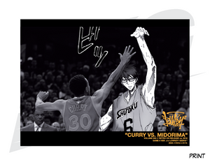 LIMITED EDITION ART PRINT - LOWKEY! "CURRY VS. MIDORIMA" PRINT