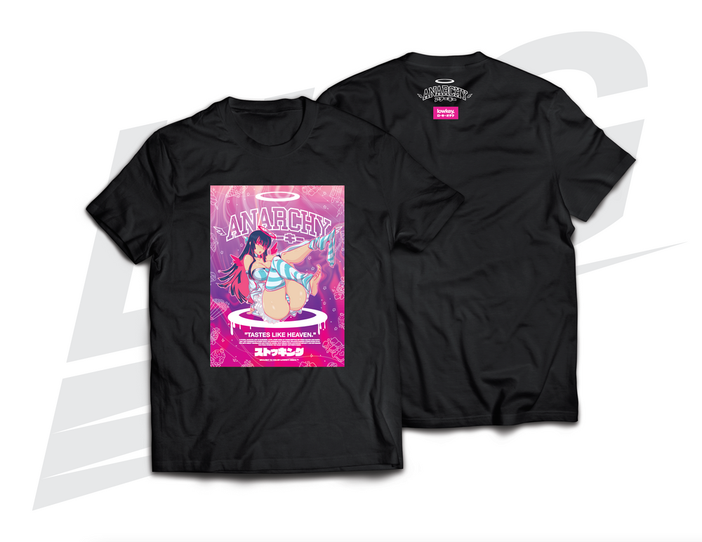 LOWKEY! "TASTES LIKE HEAVEN" STOCKING TEE - BLACK