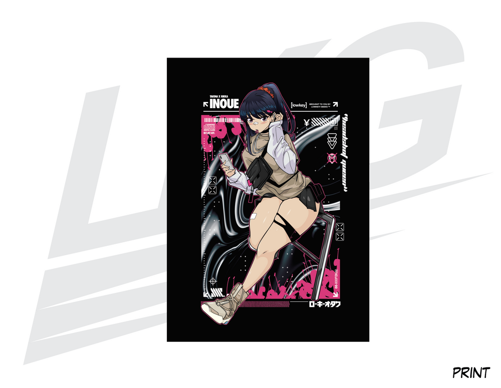 LIMITED EDITION ART PRINT - LOWKEY! "HYPE TAKINA X RIKKA" PRINT