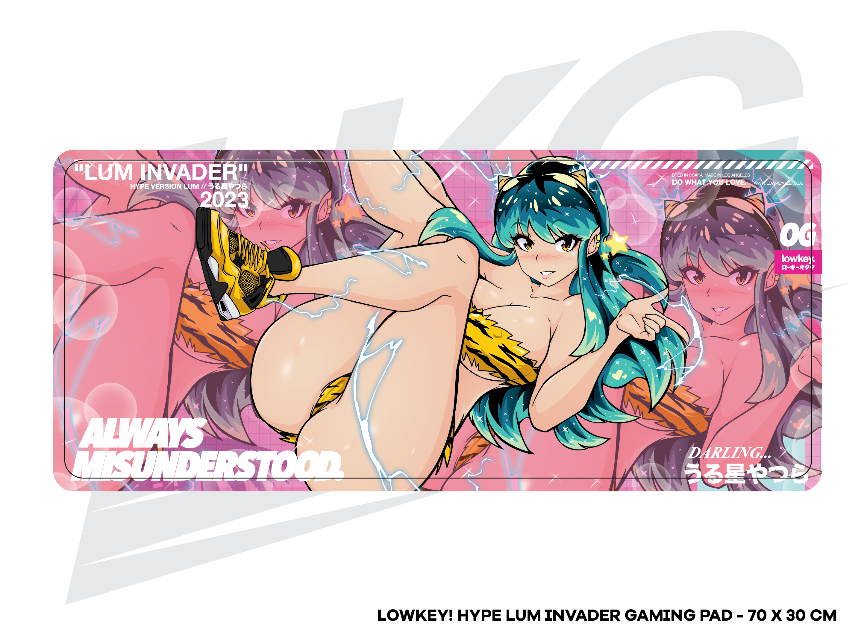 LOWKEY! HYPE LUM INVADER GAMING MOUSE PAD