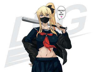 AKARI "PROTECT YA NECK!" - DIE CUT