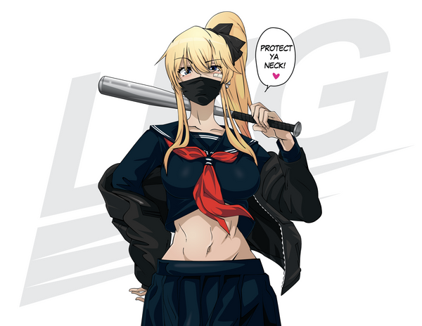 AKARI "PROTECT YA NECK!" - DIE CUT