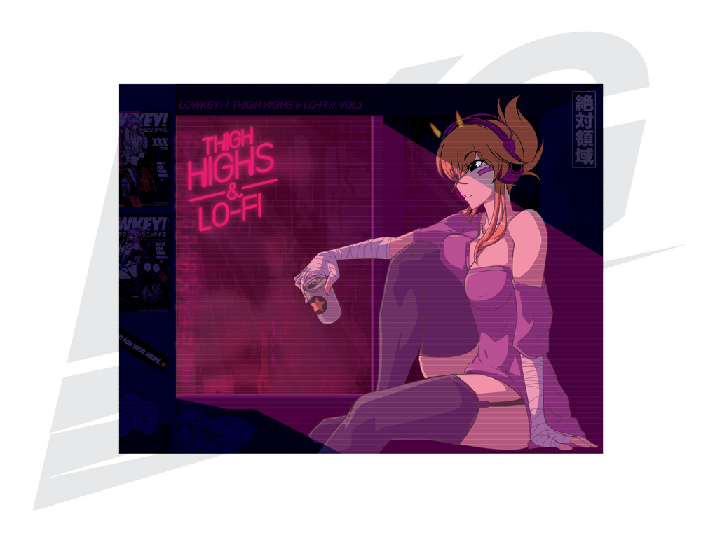 LIMITED EDITION ART PRINT - THIGH HIGHS & LO-FI PRINT