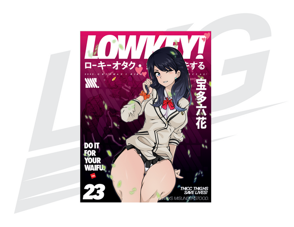 LIMITED EDITION ART PRINT - LOWKEY! ISSUE #23 "THICC RIKKA" PRINT