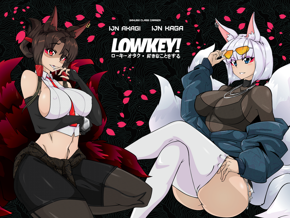 LIMITED EDITION ART PRINT - LOWKEY! HARDSTYLE AKAGI & KAGA PRINT