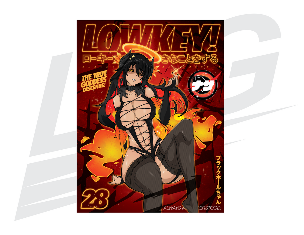 LIMITED EDITION ART PRINT - "LOWKEY! ISSUE #28 "BLACK HOLE-CHAN" PRINT