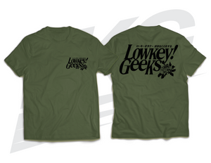 LOWKEY! CHRYSANTHEMUM LOGO TEE - M65 OLIVE / BLACK