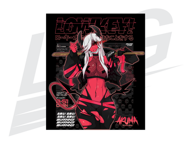 LIMITED EDITION ART PRINT - "AREA 51 CHAN: RED AKUMA" PRINT (SPECIAL EDITION)