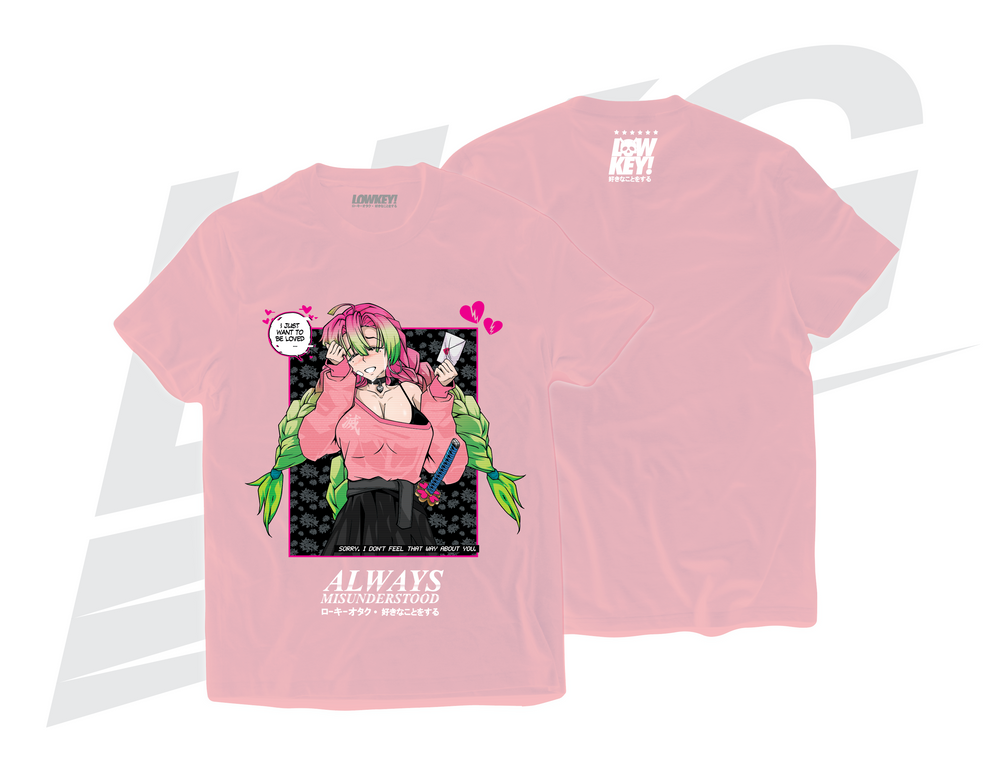 LOWKEY! "LOVE LETTER" KANROJI MITSURI TEE - CORAL PINK