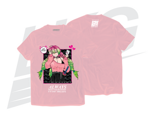 LOWKEY! "LOVE LETTER" KANROJI MITSURI TEE - CORAL PINK