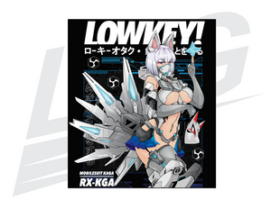 LIMITED EDITION ART PRINT - LOWKEY! "MOBILESUIT KAGA: RX-KGA" PRINT